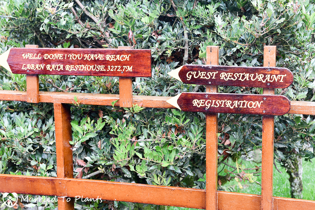 Mount Kinabalu Laban Rata Resthouse Sign